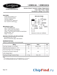 Datasheet 1.5SMC11A производства Synsemi