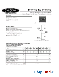 Datasheet 1N4005SG manufacturer Synsemi