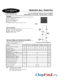 Datasheet 1N4933SG manufacturer Synsemi