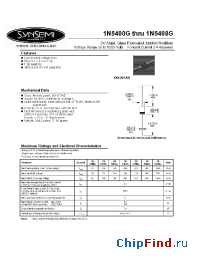 Datasheet 1N5402G manufacturer Synsemi