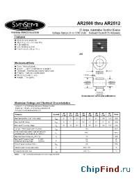 Datasheet AR2500 manufacturer Synsemi