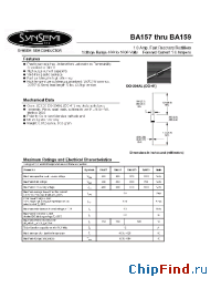 Datasheet BA157 manufacturer Synsemi
