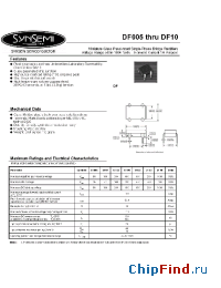 Datasheet DF005 manufacturer Synsemi