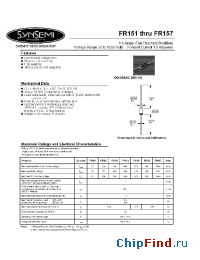 Datasheet FR153 manufacturer Synsemi