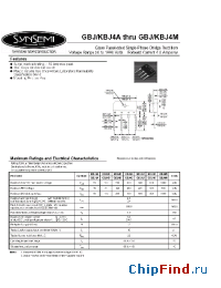 Datasheet GBJ4A manufacturer Synsemi