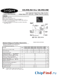 Datasheet GBJ8A manufacturer Synsemi