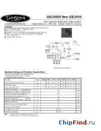 Datasheet GBU608 manufacturer Synsemi