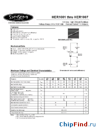 Datasheet HER1004 manufacturer Synsemi
