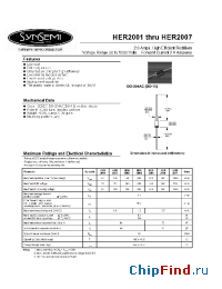 Datasheet HER2006 производства Synsemi