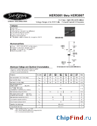 Datasheet HER3002 manufacturer Synsemi