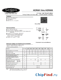 Datasheet HER603 производства Synsemi