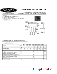 Datasheet KBJ2K manufacturer Synsemi