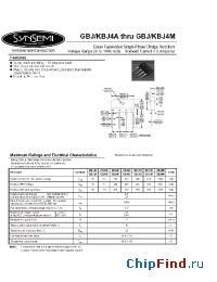 Datasheet KBJ4K manufacturer Synsemi