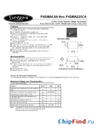 Datasheet P4SMA10A manufacturer Synsemi