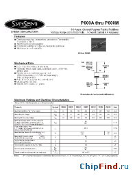 Datasheet P600G manufacturer Synsemi