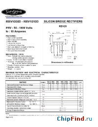 Datasheet RBV1000D manufacturer Synsemi