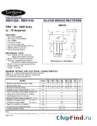 Datasheet RBV1501 manufacturer Synsemi