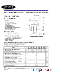 Datasheet RBV1502D manufacturer Synsemi