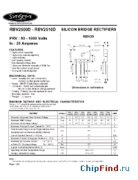 Datasheet RBV2500D manufacturer Synsemi