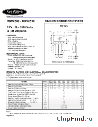 Datasheet RBV2508 manufacturer Synsemi