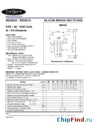Datasheet RBV600 manufacturer Synsemi