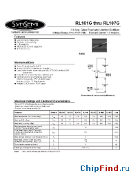 Datasheet RGL105G manufacturer Synsemi