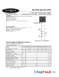 Datasheet RL151G manufacturer Synsemi