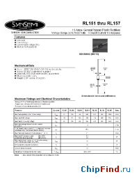 Datasheet RL153 manufacturer Synsemi