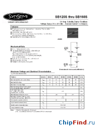 Datasheet SB130S manufacturer Synsemi