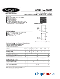 Datasheet SB140 manufacturer Synsemi