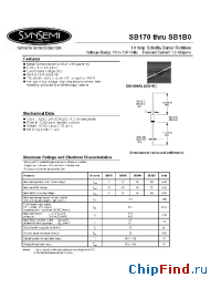 Datasheet SB190 manufacturer Synsemi