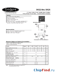 Datasheet SK22 manufacturer Synsemi