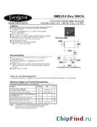 Datasheet SMBJ110 manufacturer Synsemi