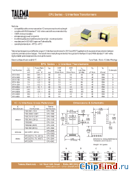 Datasheet EPU-120B manufacturer Talema