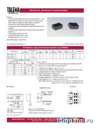Datasheet MUJ-200B1-XXX manufacturer Talema
