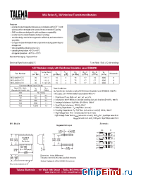 Datasheet MUJ-240B1-XXX manufacturer Talema