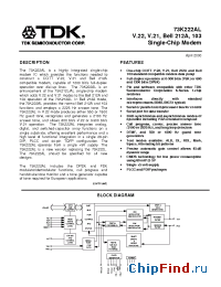 Datasheet 73K222AL-IGT manufacturer TDK