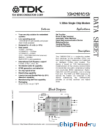 Datasheet 73M2901C/5V manufacturer TDK