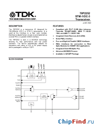 Datasheet 78P2252-IGT manufacturer TDK