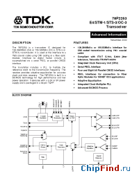 Datasheet 78P2253-IGT manufacturer TDK