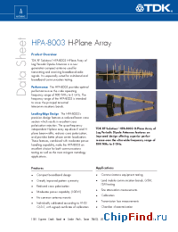 Datasheet HPA-8003 manufacturer TDK