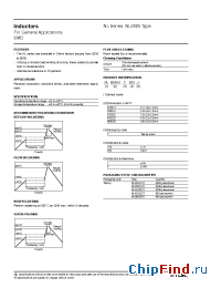 Datasheet NL322522T-100J производства TDK