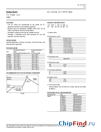 Datasheet SLF12575 manufacturer TDK