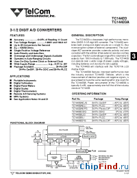 Datasheet TC14433AEJG manufacturer TelCom