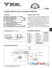 Datasheet TC7660EOA manufacturer TelCom
