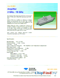 Datasheet CLA-18-2003 manufacturer Teledyne