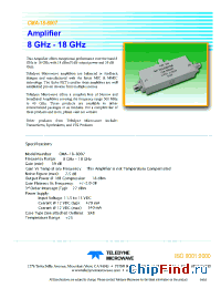 Datasheet CMA-18-8007 manufacturer Teledyne