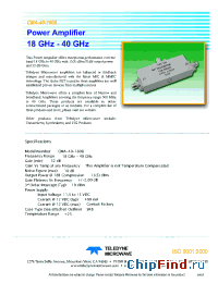 Datasheet CMA-40-1808 manufacturer Teledyne