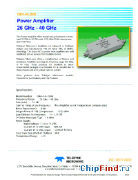 Datasheet CMA-40-2608 manufacturer Teledyne