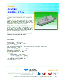 Datasheet CMA-4-0502 manufacturer Teledyne